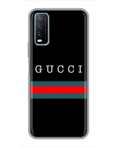 Чехол для Vivo Y20 с картинкой «Gucci — красный пояс»