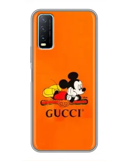 Чехол для Vivo Y20 с картинкой «Микки Маус Gucci — оранж» Чехол для Vivo Y20 с картинкой «Микки Маус Gucci — оранж»