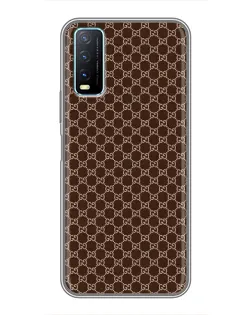 Чехол для Vivo Y20 с картинкой «Gucci — шоколадная сетка» Чехол для Vivo Y20 с картинкой «Gucci — шоколадная сетка»