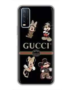Чехол для Vivo Y20 с картинкой «Gucci — герои Disney и монограмма» Чехол для Vivo Y20 с картинкой «Gucci — герои Disney и монограмма»