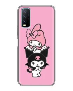 Чехол для Vivo Y20 с картинкой «My Melody и Kuromi» Чехол для Vivo Y20 с картинкой «My Melody и Kuromi»