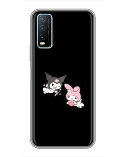 Чехол для Vivo Y20 с картинкой «My Melody и Kuromi» Чехол для Vivo Y20 с картинкой «My Melody и Kuromi»