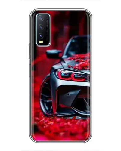Чехол для Vivo Y20 с картинкой «Спортивная BMW и цветы» Чехол для Vivo Y20 с картинкой «Спортивная BMW и цветы»