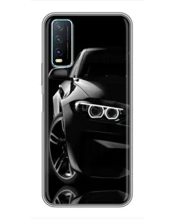 Чехол для Vivo Y20 с картинкой «Черная BMW — профиль» Чехол для Vivo Y20 с картинкой «Черная BMW — профиль»