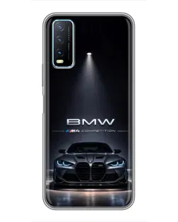 Чехол для Vivo Y20 с картинкой «BMW сквозь ночной город» Чехол для Vivo Y20 с картинкой «BMW сквозь ночной город»
