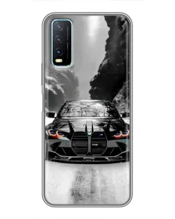 Чехол для Vivo Y20 с картинкой «BMW — акварельный дрифт» Чехол для Vivo Y20 с картинкой «BMW — акварельный дрифт»