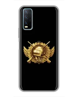 Чехол для Vivo Y20 с картинкой «PUBG — оранжевый градиент»