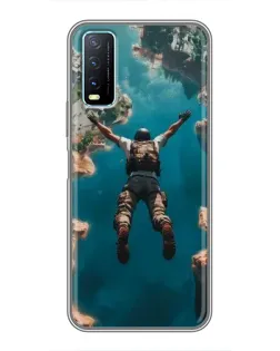 Чехол для Vivo Y20 с картинкой «PUBG — свободное падение»