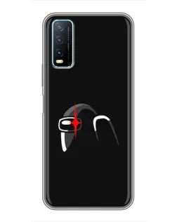 Чехол для Vivo Y20 с картинкой «Among Us шлем» Чехол для Vivo Y20 с картинкой «Among Us шлем»
