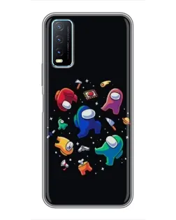 Чехол для Vivo Y20 с картинкой «Among Us космос» Чехол для Vivo Y20 с картинкой «Among Us космос»