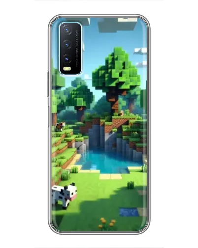 Чехол для Vivo Y20 с картинкой «Minecraft летний день»