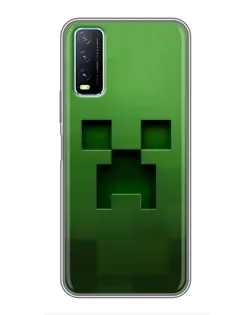 Чехол для Vivo Y20 с картинкой «Крипер микро-дизайн»