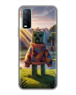 Чехол для Vivo Y20 с картинкой «Крипер в свитере»