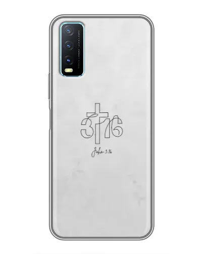 Чехол для Vivo Y20 с картинкой «Иоанна 3:16 Крест»