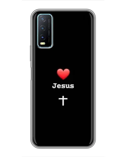 Чехол для Vivo Y20 с картинкой «Сердце - Jesus»