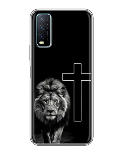 Чехол для Vivo Y20 с картинкой «Лев и Крест»