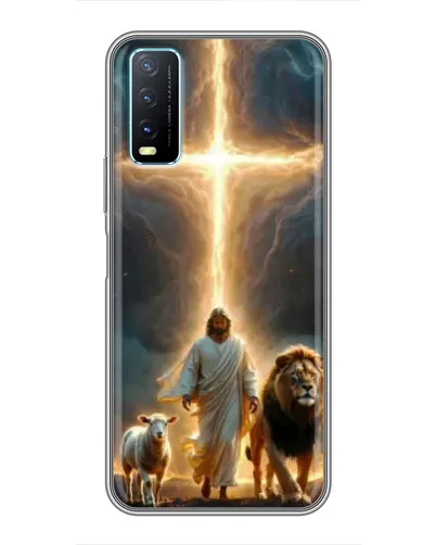 Чехол для Vivo Y20 с картинкой «Лев Иуды и Свет»