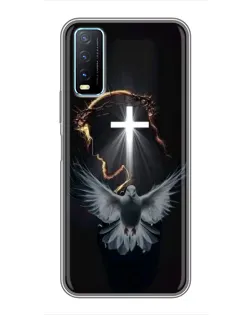 Чехол для Vivo Y20 с картинкой «Голубь и Свет»