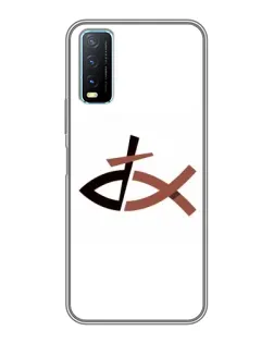 Чехол для Vivo Y20 с картинкой «Рыба и крест»