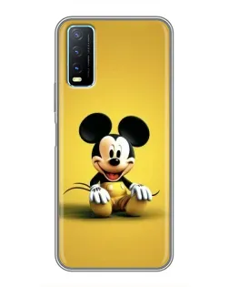 Чехол для Vivo Y20 с картинкой «Микки на желтом»