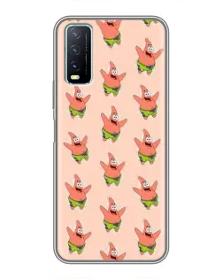 Чехол для Vivo Y20 с картинкой «Патрик Стар паттерн»