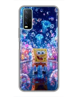 Чехол для Vivo Y20 с картинкой «Неоновый океан»