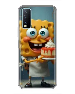 Чехол для Vivo Y20 с картинкой «Повар Спанч Боб»