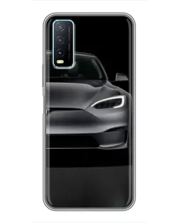 Чехол для Vivo Y20 с картинкой «Tesla Model S Look»