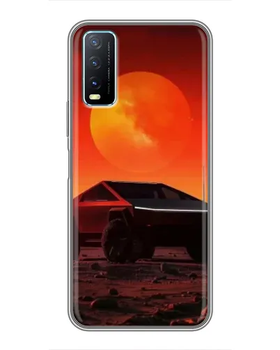 Чехол для Vivo Y20 с картинкой «Cybertruck на Марсе»