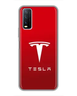 Чехол для Vivo Y20 с картинкой «Tesla Red Classic»