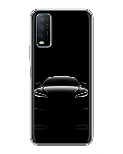 Чехол для Vivo Y20 с картинкой «Силуэт Tesla Night»