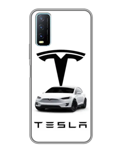 Чехол для Vivo Y20 с картинкой «Tesla White Style»