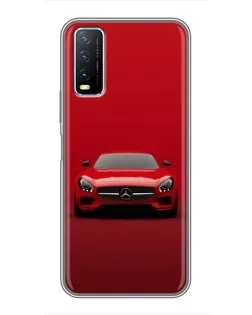 Чехол для Vivo Y20 с картинкой «Красный Mercedes AMG»