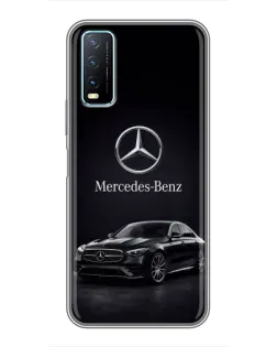 Чехол для Vivo Y20 с картинкой «Mercedes — решетка радиатора»