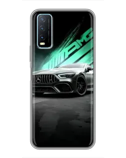 Чехол для Vivo Y20 с картинкой «Темный Mercedes AMG»