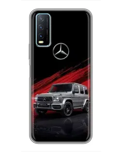 Чехол для Vivo Y20 с картинкой «Mercedes G-Class красный»