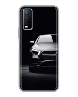 Чехол для Vivo Y20 с картинкой «Свет фар Mercedes»