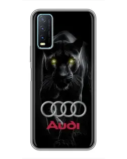Чехол для Vivo Y20 с картинкой «Пантера и Audi» Чехол для Vivo Y20 с картинкой «Пантера и Audi»