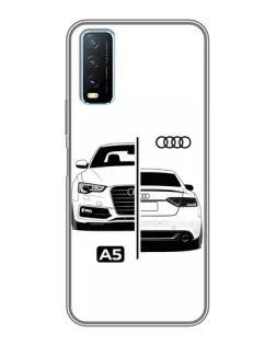 Чехол для Vivo Y20 с картинкой «Audi — контрастный дизайн»