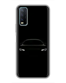 Чехол для Vivo Y20 с картинкой «Взгляд Audi в темноте»