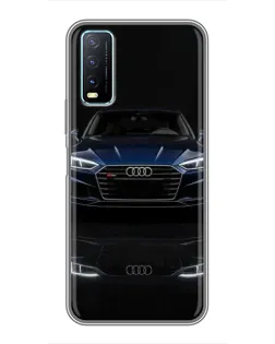 Чехол для Vivo Y20 с картинкой «Audi — ночное отражение»