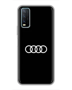 Чехол для Vivo Y20 с картинкой «Audi White Logo»
