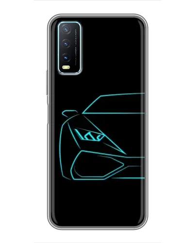 Чехол для Vivo Y20 с картинкой «Голубой силуэт Lamborghini» Чехол для Vivo Y20 с картинкой «Голубой силуэт Lamborghini»