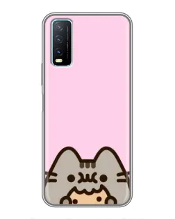 Чехол для Vivo Y20 с картинкой «Pusheen и печенье» Чехол для Vivo Y20 с картинкой «Pusheen и печенье»