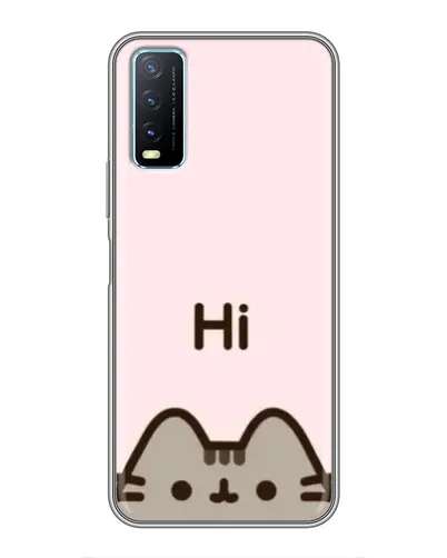 Чехол для Vivo Y20 с картинкой «Пушин говорит Hi»