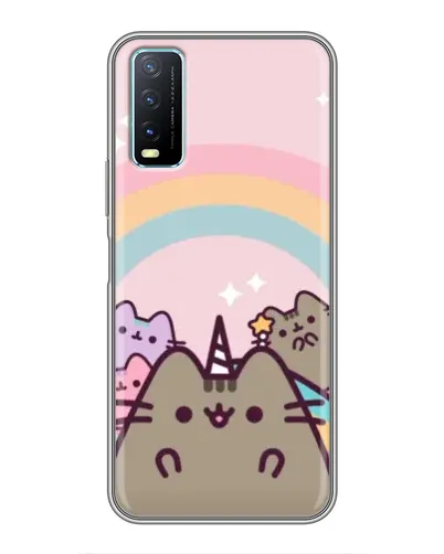 Чехол для Vivo Y20 с картинкой «Единорог Pusheen»