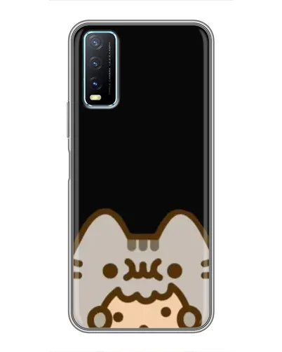 Чехол для Vivo Y20 с картинкой «Пушин на черном»