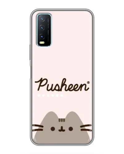 Чехол для Vivo Y20 с картинкой «Pusheen логотип»