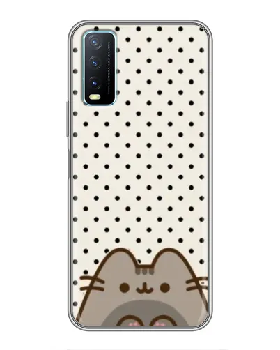 Чехол для Vivo Y20 с картинкой «Пушин в горошек»