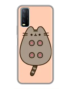 Чехол для Vivo Y20 с картинкой «Пушин пузиком кверху» Чехол для Vivo Y20 с картинкой «Пушин пузиком кверху»